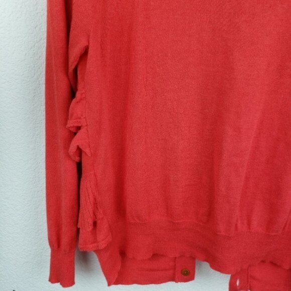 3.1 Phillip Lim Designer Y2K Ruffle Tiered Lightweight Cardigan size L - Picture 10 of 12